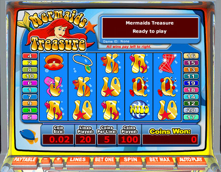 jet bingo mermaids treasure 5 reel online slots game